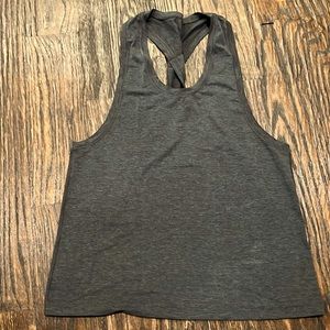 Lululemon Twist Back Charcoal Heathered Tank Size 6